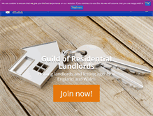 Tablet Screenshot of landlordsguild.com